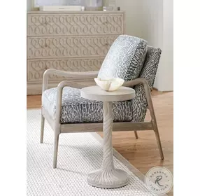 Malibu Dune Saddle Peak Round Accent Table By Barclay Butera