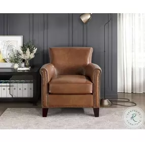 Braintree Brown Leather Accent Chair