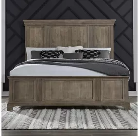 Haven Hills Camel Beige Queen Panel Bed