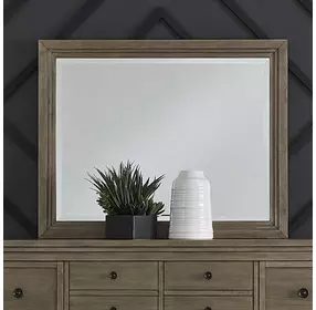 Haven Hills Camel Beige Rectangular Dresser Mirror