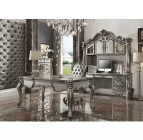 Versailles Antique Platinum 72" Executive Writing Desk