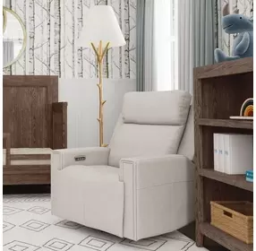 Sierra Linen Upholstered Rocker Power Recliner