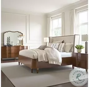 Pinnacle Westhaven Warm Brown Tourmaline Upholstered California King Panel Bed