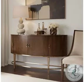 Pinnacle Arbor Warm Brown Tourmaline Demilune Sideboard