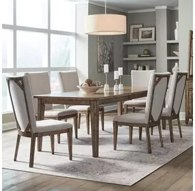 Carolina Park Amber Brown 98" Extendable Rectangular Dining Table