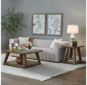 Carolina Park Amber Brown Octagonal End Table