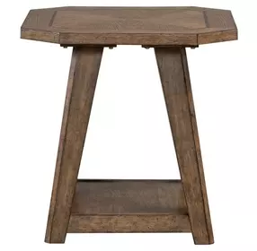 Carolina Park Amber Brown Octagonal End Table
