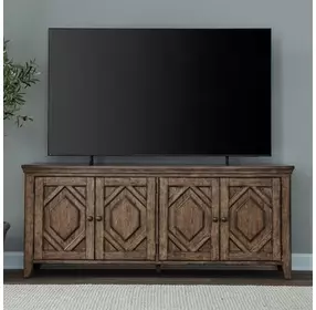 Carolina Park Amber Brown 78" TV Stand