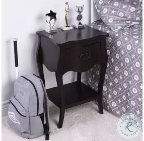 Rochelle Chocolate 1 Drawer Nightstand