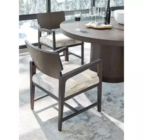 Highland Beige Upholstered Arm Chair