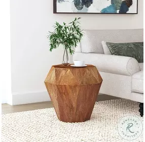Jacinto Natural Octagonal Side Table