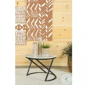 Miguel White And Black Accent Table