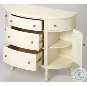 Masterpiece Bedford White Demilune Console Chest