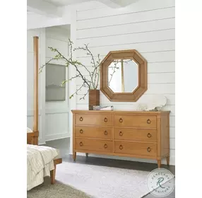 Laguna Light Nutmeg Thalia Octagonal Mirror by Barclay Butera