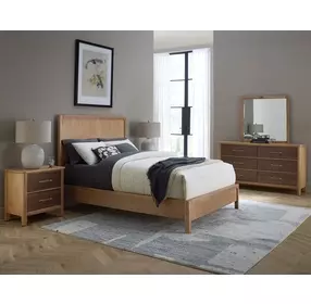 Nordhaven Clear Maple King Panel Bed