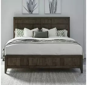 Lake House Harvest Brown King Panel Bed