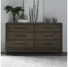 Lake House Harvest Brown 6 Drawer Dresser
