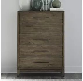 Lake House Harvest Brown 5 Drawer Chest
