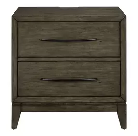 Lake House Harvest Brown 2 Drawer Nightstand with USB Charging
