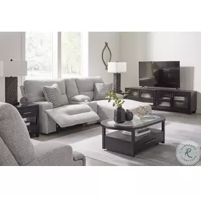 Acklen Place Pewter Performance Fabric Power Recliner