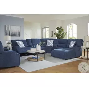 Acklen Place Navy Performance Fabric Power Recliner