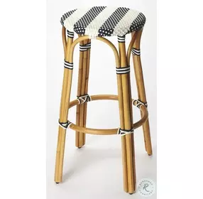 Tobias Blue Performance Fabric Bar Stool