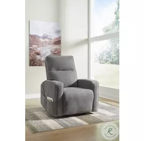Starganza Gray Performance Fabric Power Lift Recliner