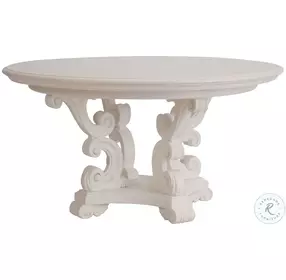 Modena White Round Extendable Dining Room Set