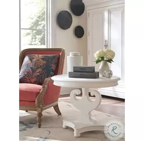 Athenia White Center Accent Table