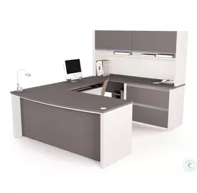 Connexion U-Shaped Workstation Kit In Slate & Sandstone
