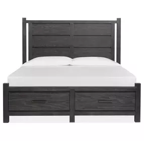 Plum Creek Ravenwood Black Storage Panel Bedroom Set