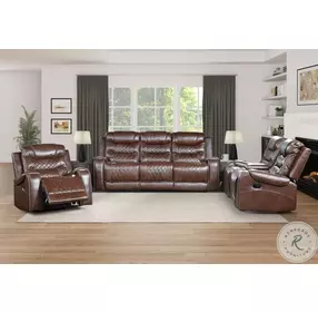Putnam Brown Double Reclining Sofa