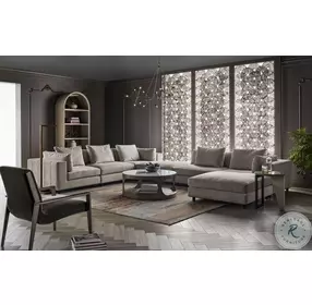 Nina Magon Magritte Stone Top Royalton Licorice Round Cocktail Table