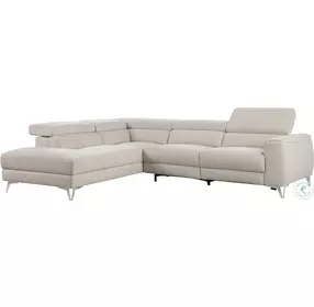 Bienvenue Beige 2 Piece LAF Power Reclining Sectional