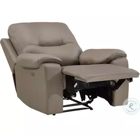 LeGrande Taupe Power Reclining Chair With Power Headrest