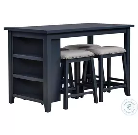 Brook Creek Navy 5 Piece Counter Height Dining Table Set