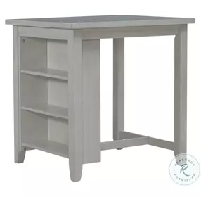 Brook Creek White 3 Piece Storage Counter Height Dining Set