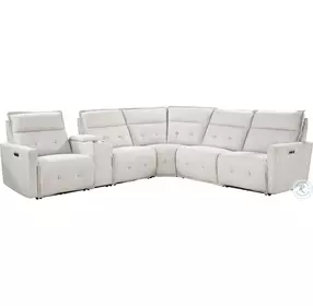 Salida White 6 Piece Modular Power Reclining Sectional