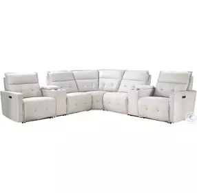Salida White 7 Piece Modular Power Reclining Sectional