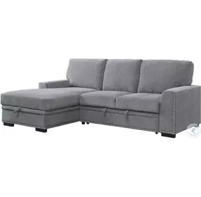 Morelia Dark Gray 2 Piece LAF Sectional With Pull Out Bed