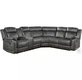 Centeroak Brownish Gray 3 Piece Reclining Sectional