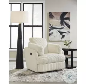 Tie Breaker Ivory Swivel Glider Recliner
