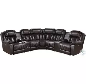 Ramone Dark Brown 3 Piece Power Reclining Sectional