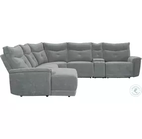 Tesoro Dark Gray 6 Piece Modular Reclining Sectional with LAF Chaise