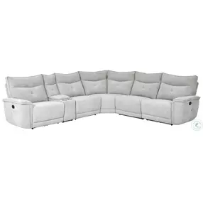 Tesoro Mist Gray 6 Piece Manual Reclining Sectional