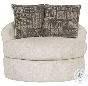 Soletren Stone Swivel Accent Chair