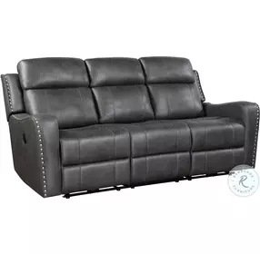 Kellen Dark Gray Double Power Reclining Living Room Set