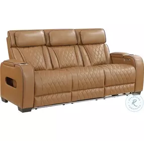 Fairway Brown Double Power Reclining Living Room Set