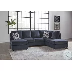 Albar Place Cobalt 2 Piece Sectional with RAF Chaise
