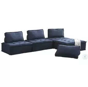 Ulrich Blue 4 Piece Modular Sectional